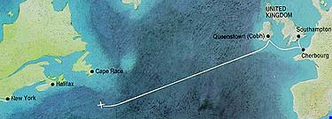 Titanic Route Map
